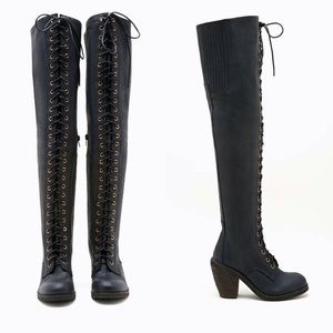 Jeffrey Campbell thigh high boots